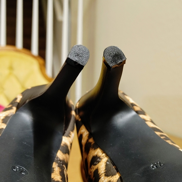 Leopard Lace-up Heeled Boot - Picture 8 of 13